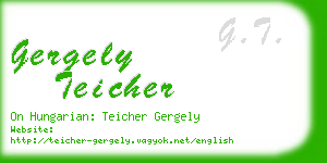 gergely teicher business card